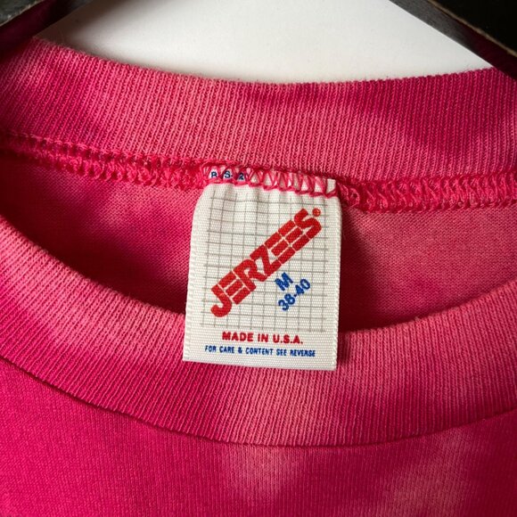 Vintage 80s Mount Rushmore T Shirt Adult Pink Gray Small S Tie Dye USA 50/50 - Picture 4 of 16